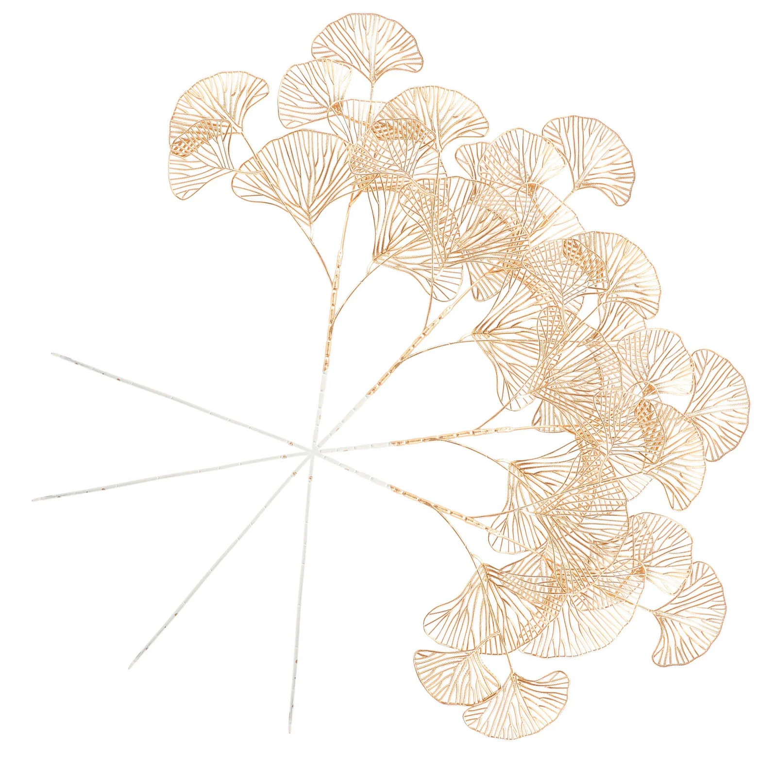 4 Pcs Simulated Ginkgo Artificial Plant Wall Fake Plants Large Branch Stems Faux Leaves Vase