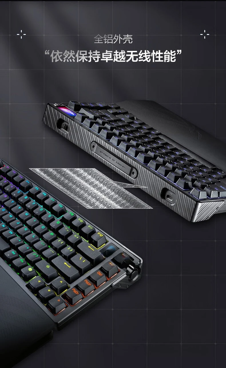 Wireless Bluetooth three mode 75 with column hot swappable  Gasket structure