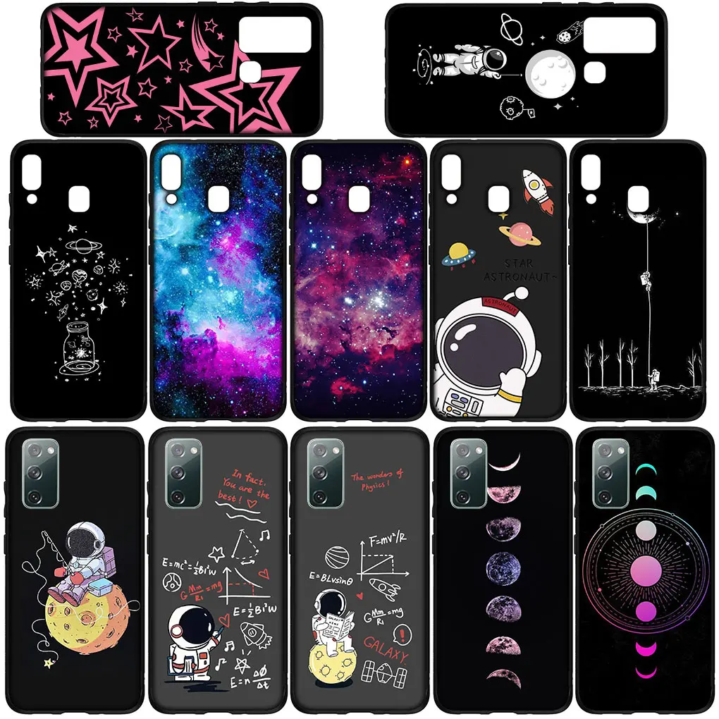 Cover for Huawei Y7A Y6P Y5P Y6 Y7 Y9 Prime 2018 2019 Y8P Y9A Y8S P Smart Phone Case Moon Astronaut Stars Sky Universe Galaxy