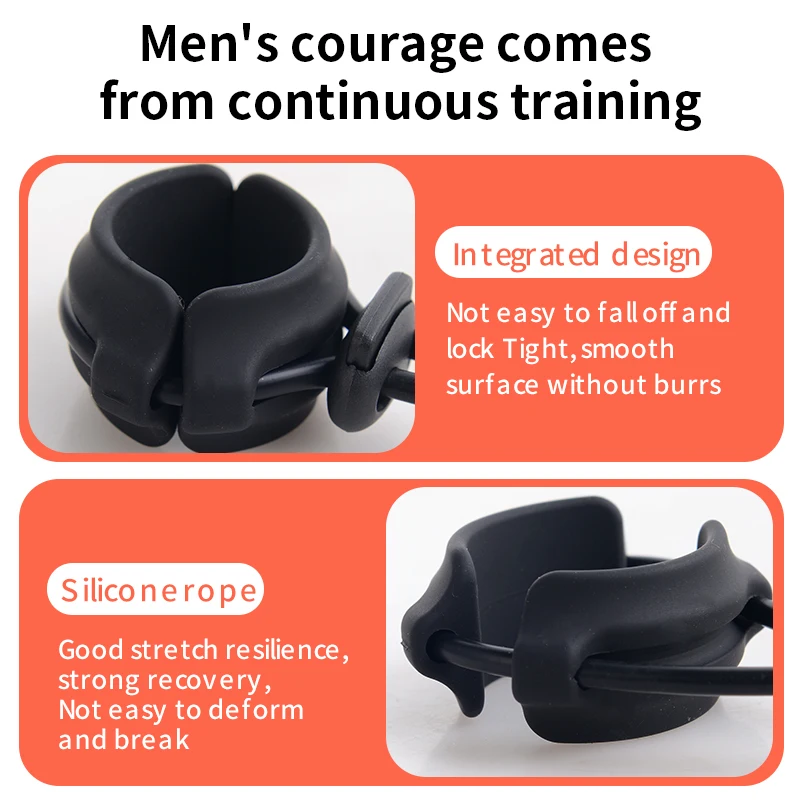 Adjustable Stainless Steel Ball Cock Ring Male Penis Stretching Amplification Trainer Dick Ejaculation Delay Sex Toys For Man - view 3