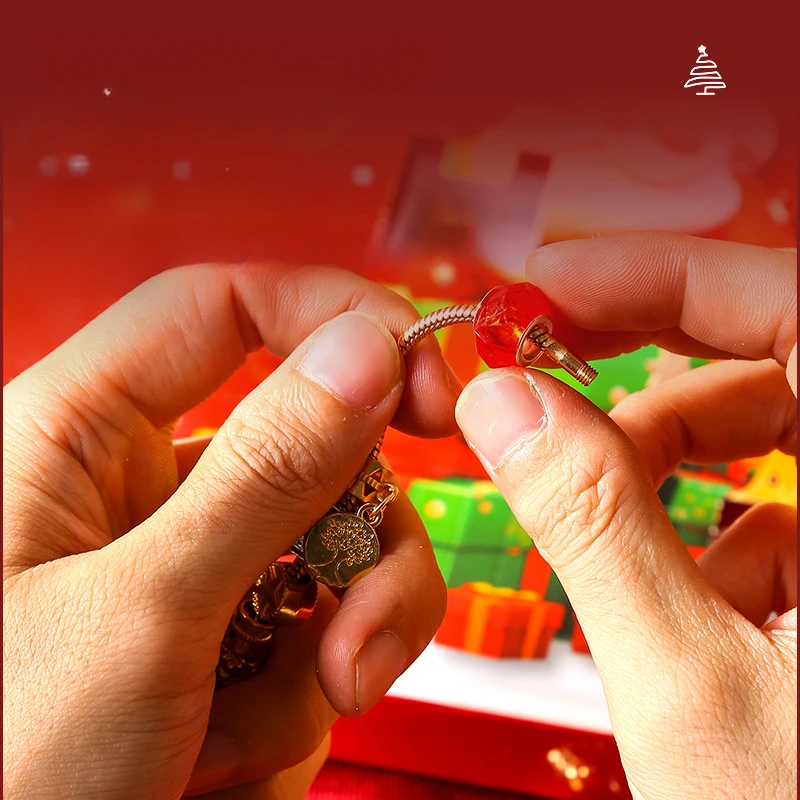 Bracelet de boîte ennemi de Noël pour la diversification, la journée des enfants, le jeu de marée, la diversification, la boîte cadeau perlée, le bricolage, les jouets