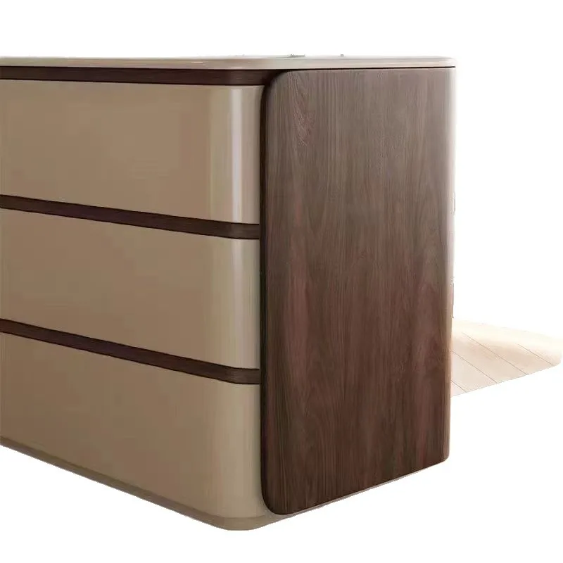 

Solid wood dressing table, bedroom dressing table, antique style storage cabinet, bedroom, wabi sabi style, minimalist bed