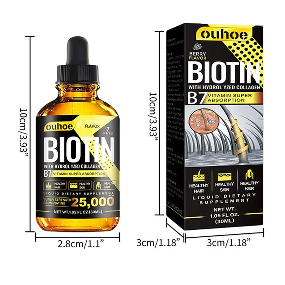 Biotin Fast Oil Haarwuchs Serum Haar ausdünnung Behandlung Flüssigkeit Anti-Haarausfall für Frauen Männer