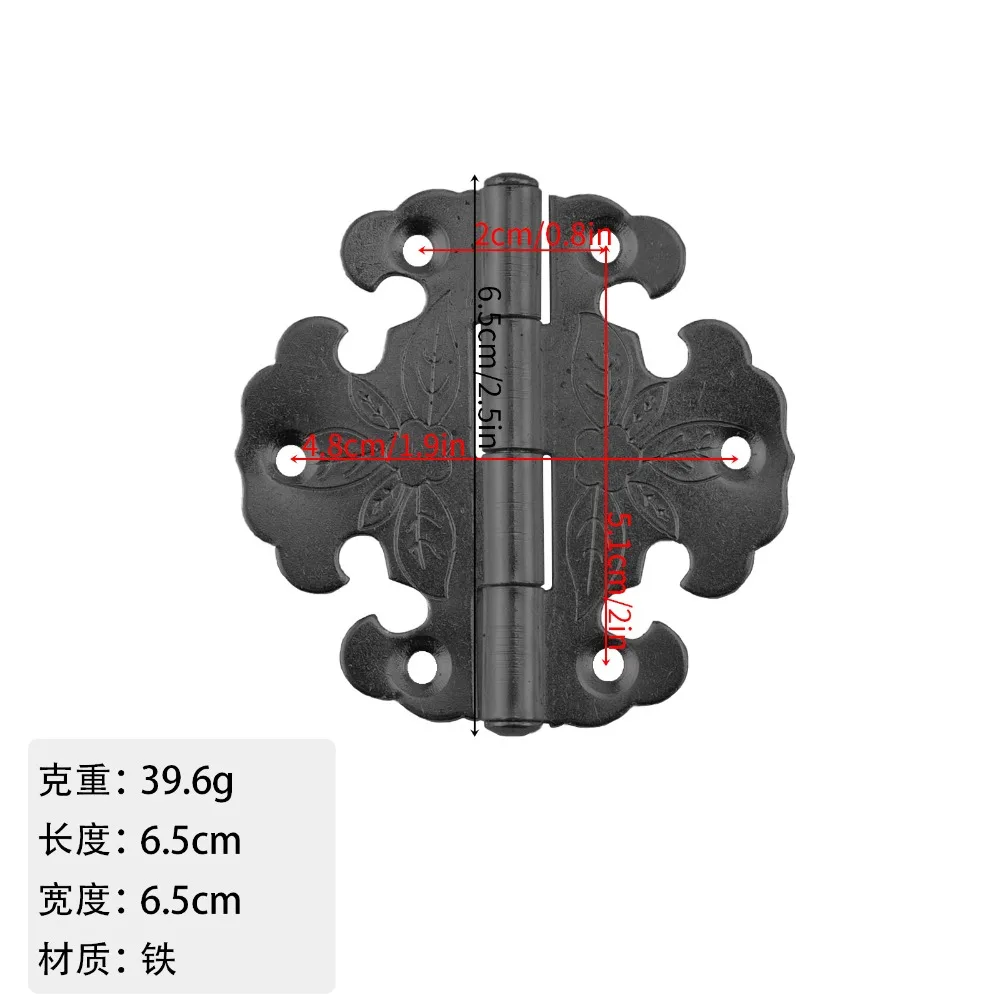6pc Antique Bronze Furniture Hinges Jewelry Box Decorative Hinges Vintage Wooden Cases Jewelry Boxes Cabinets hardware fittings