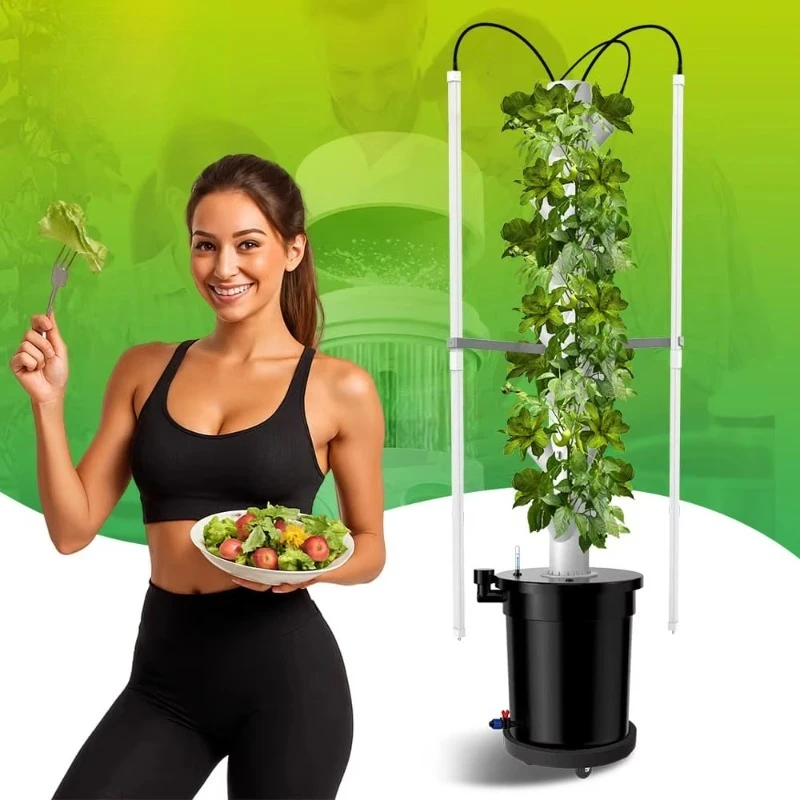

Vertical Aeroponics Towers Garden Systems Column Hydroponic Aeroponic Growing Tower for Strawberry Vegetables Herbs