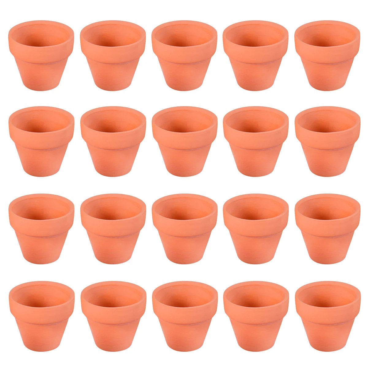 BESTONZON 20Pcs Small Mini Terracotta Pot Clay Ceramic Pottery Planter Cactus Flower Pots Succulent Nursery Pots Great for Plant