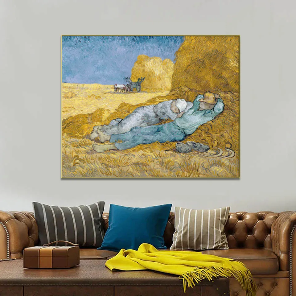 Noon,rest from work (after Millet) by Vincent Van Gogh Handmade world famous painting reproduction picture decoration for home