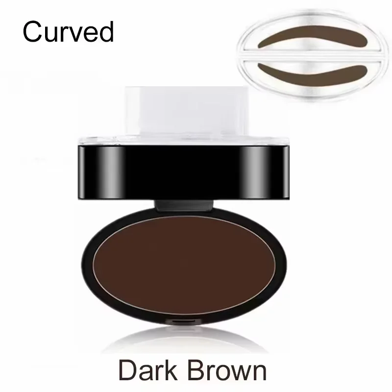 Natuurlijke gebogen wenkbrauwpoederstempel Snelle make-up wenkbrauwstempels Waterdicht poederpalet voor wenkbrauwen Wenkbrauwtint Make-up tools