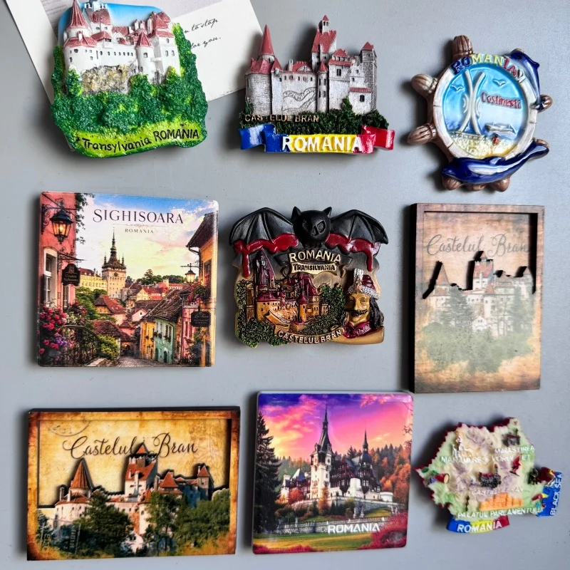 Romania Fridge Magnets Historic Centre of Sighisoara Hunedoara Castelul Bran Costinesti Black SeaCorvin Castle Tourist Souvenir