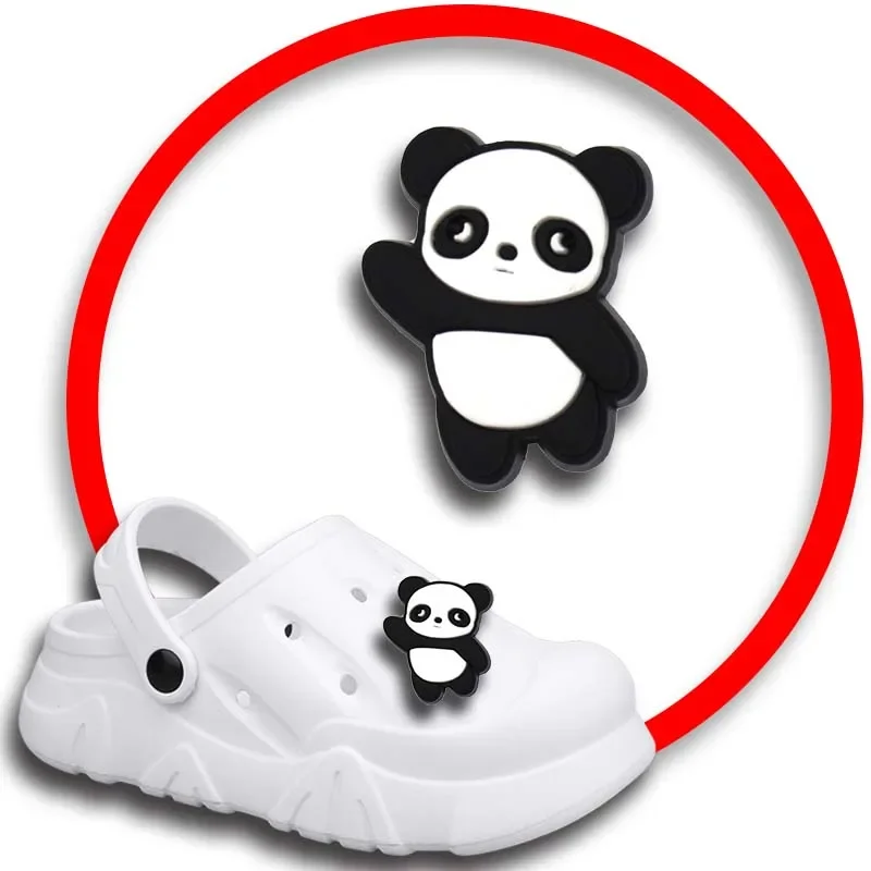 

Panda Shoe Charms for Crocs Sandals Women Clogs Pins Shoe Decorations Accessory Men Badges Boys Girls Kids Shoes Accessories