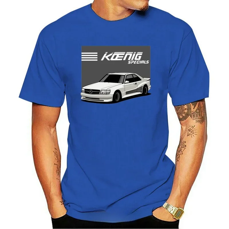 New 2021 summer style Brand Print Tee Shirts Man Short Sleeve T-shirt W126 560SEC car fans KOENIG SPECIALS CUSTOM PRINT T shirt