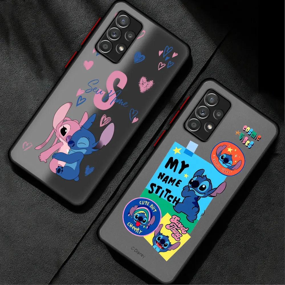 

Disney Stitch Angie Cool Art phone Cover for Galaxy Samsung A34 A23 case A16 A21s A25 5G A55 A13 A12 A52 A15 4G funda soft shell