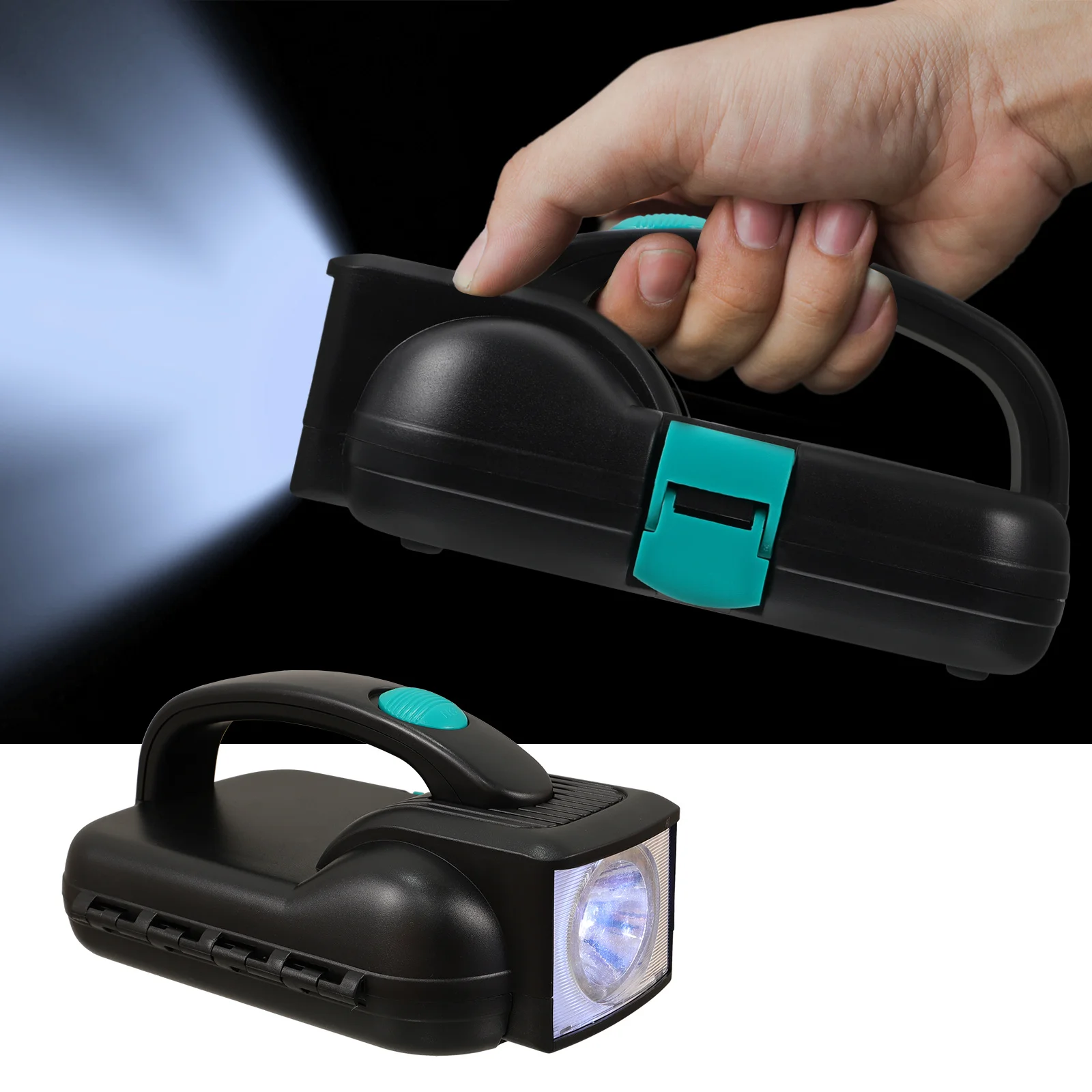 

1Set Tool Box Flashlight Set Black Professional Outdoor Illuminate Device Waterproof Strong Lighting Flashlight for Home Use