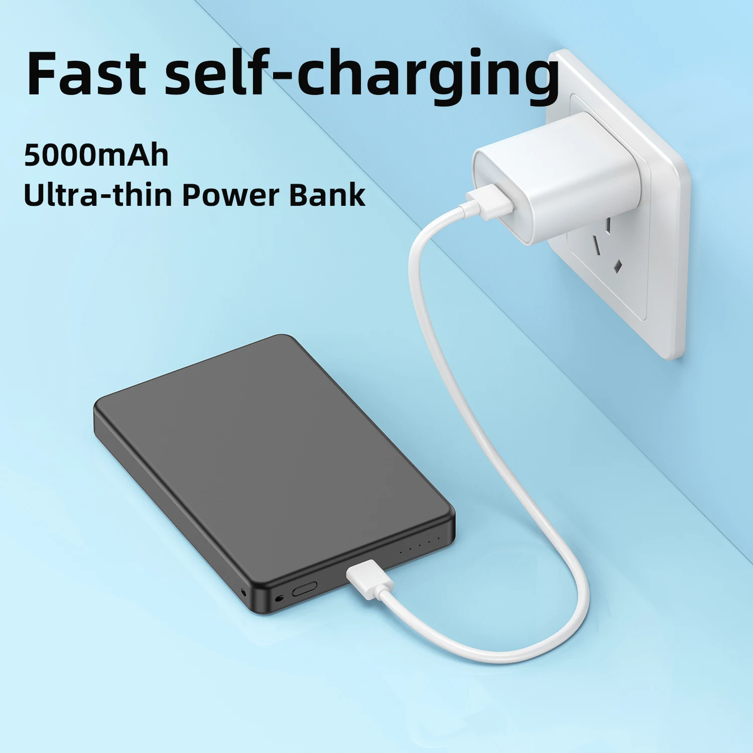 Magnetische Powerbank 5000 mAh, kabelloses tragbares Ladegerät mit USB-C, kompatibel mit 16/16 Plus/16 Pro/16 Pro Max15/15 Plus/15 Pro/15 Pro Max, für iPhone 14/13/12 Serie
