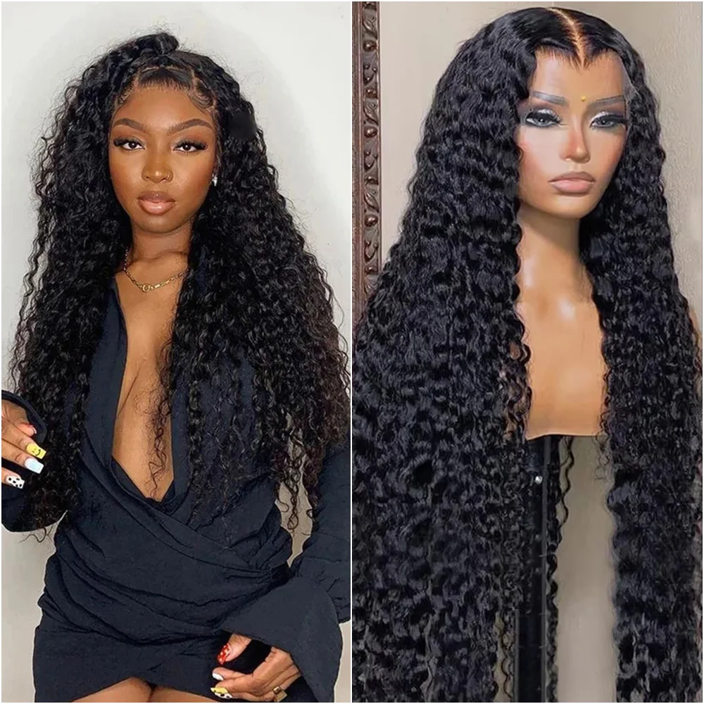 

Парик из натуральных волос 13x6 HD с прозрачной кружевной основой, глубокая волна, бразильские кудри, 7x6 безклеевые кружевные парики для женщин, плотность 220%