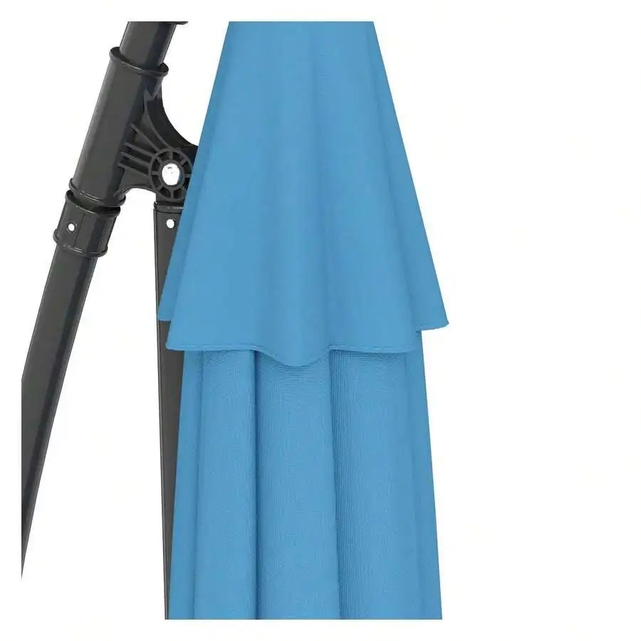 

10 Feet Cantilever Patio Umbrella UV Water Resistant Offset With Cross Base Blue