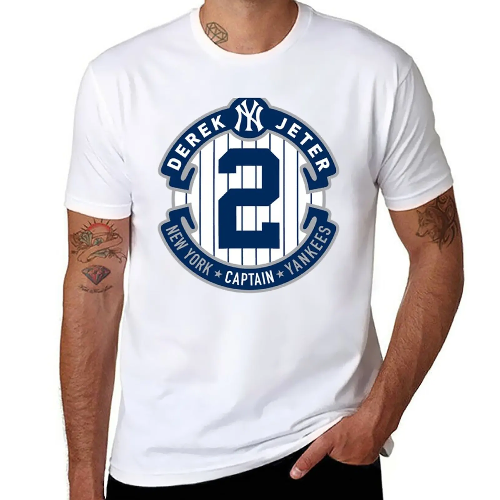 Number 2 New York Captain T-Shirt Blouse quick-drying Men's cotton t-shirt