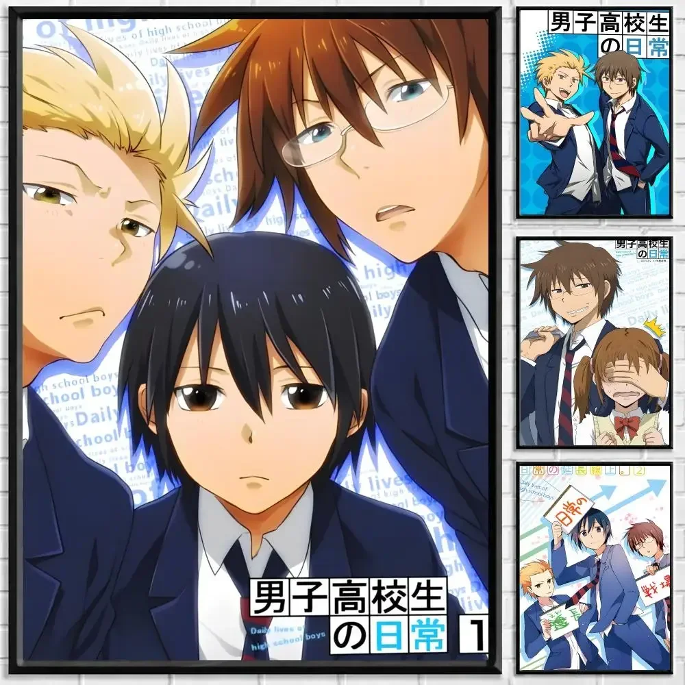 Anime Daily Lives of High School Boys Poster Self Adhesive Waterproof PP Poster Coffee Shop Bar Wall Sticker Home Room Decor
