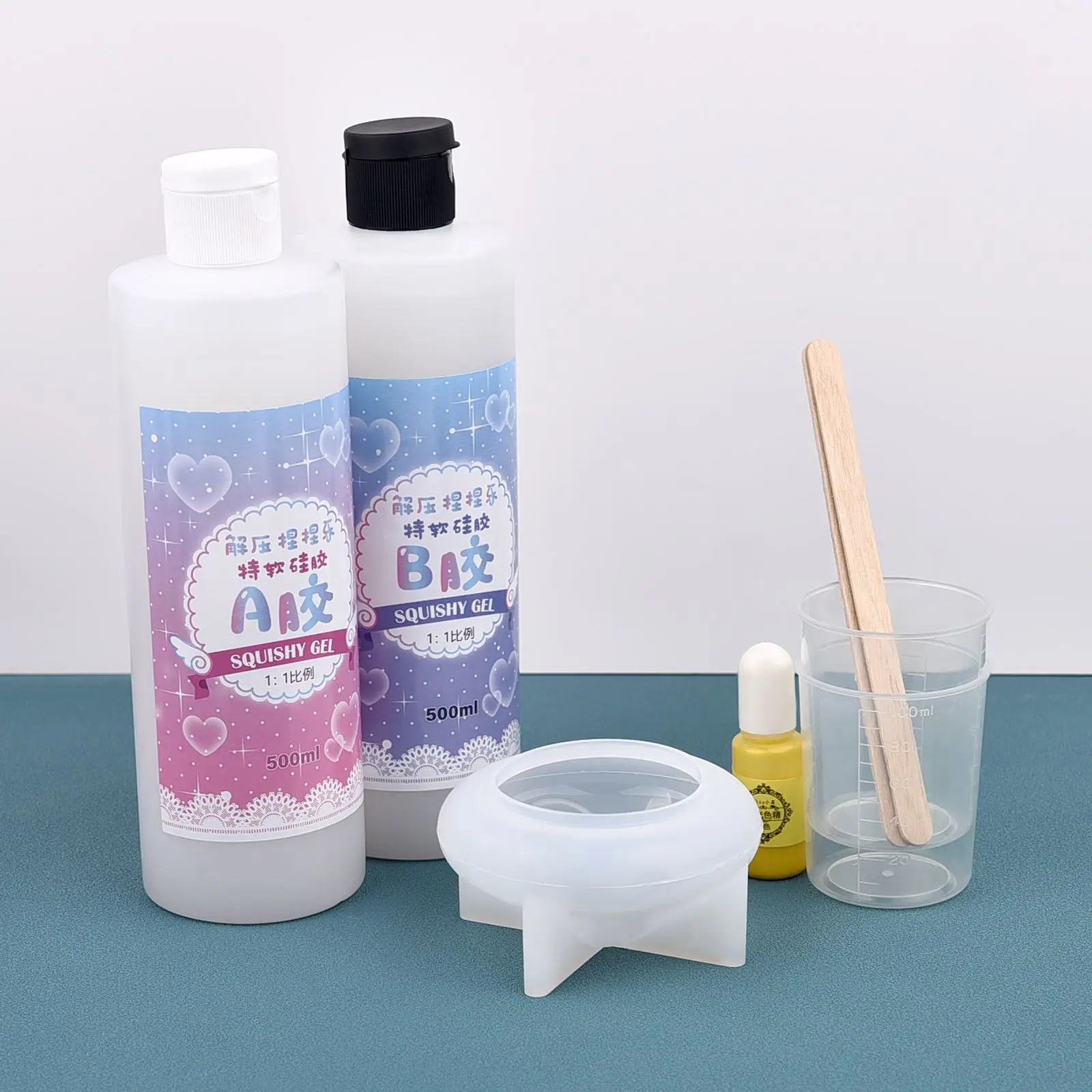 Squishy Gel Soft Liquid Resin Glue For Molding 100/240/500/1000ml Decompression Toys Children\'s Birthday Gifts Cat Pat Making