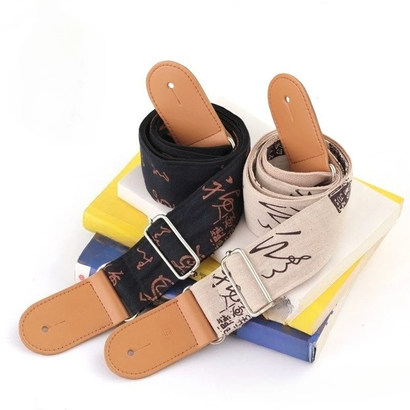 Guitar Strap Cotton Linen Bass Electric Guitar Tailpin Shoulder Strap Classical Guitar Accessories