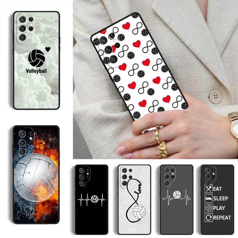 Play Volleyball Ball Phone Case for Samsung Galaxy S26 S25 Ultra S24 S23 S22 S21 Plus Note 10 Bumper Cover