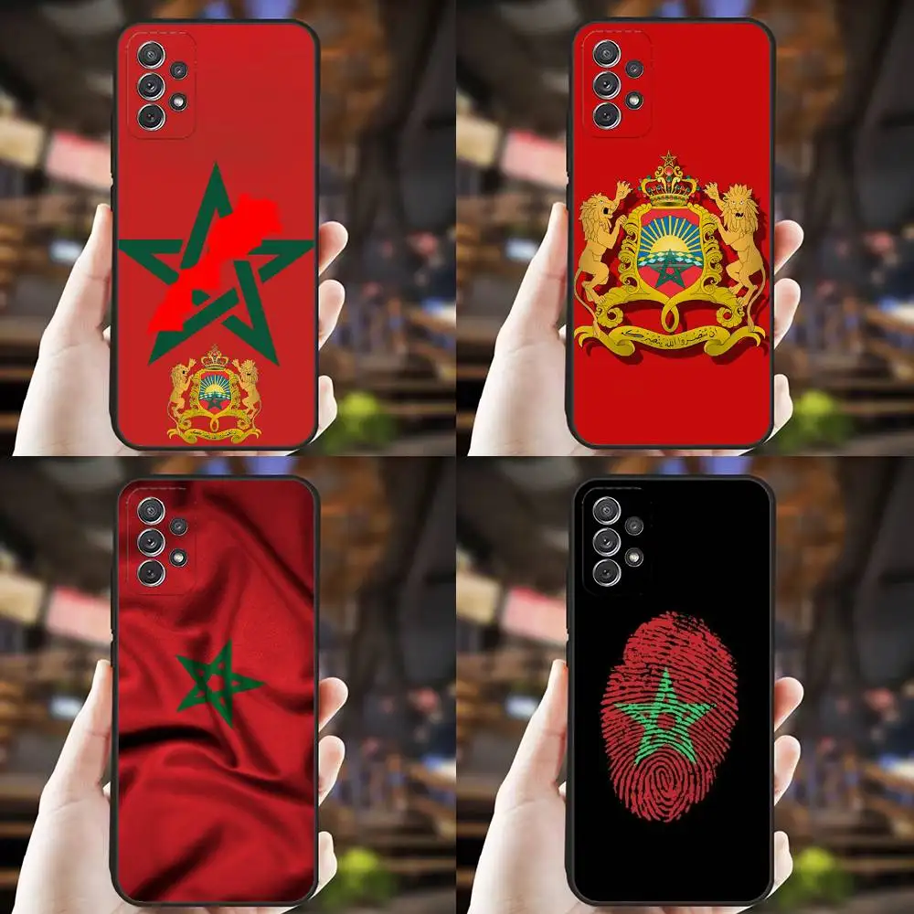 

M-Morocco Flag Phone Case For Samsung S25,S24,S21,S22,S23,S30,Ultra,S20,Plus,Fe,Lite,Note,10,9,5G Black Cover