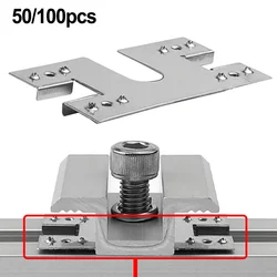 50/100PCS Photovoltaic Conductive Sheet Solar Panel Grounding Clip Washer Sheet For Photovoltaic Systems Roof Greenhouse Install