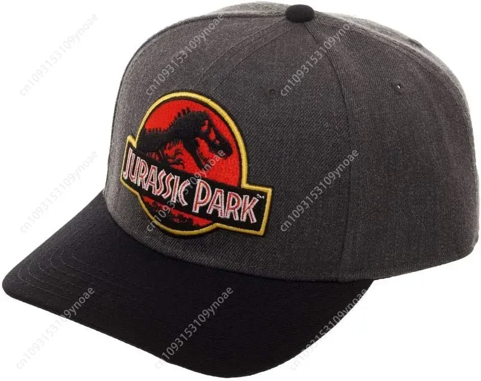 

Bioworld Jurassic Park Hat Classic Logo Curved Snapback Cap - One Size - Grey Men Woman Outdoor Casual Party Headwear Unisex