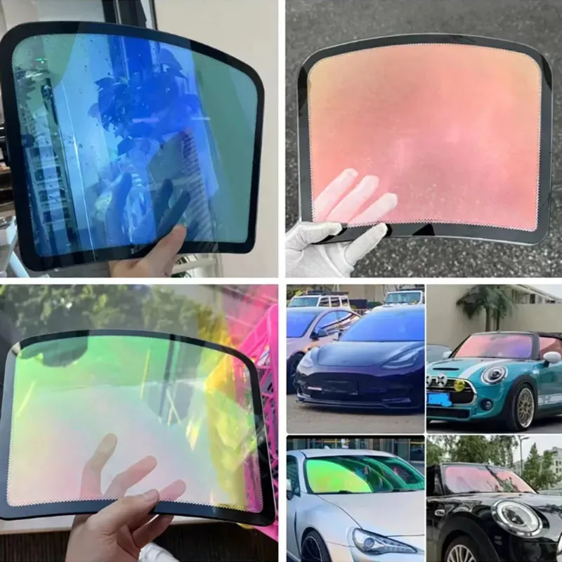 

100X200 см VLT 85% светло-фиолетовый оттенок лобового стекла автомобиля Хамелеон, фиолетовый, синий, меняющее цвет солнцезащитное окно, солнечная пленка