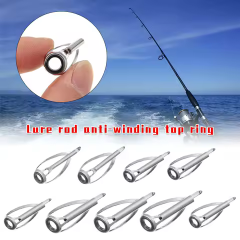 Mini Fishing Rod Pole Guides Top Eye Rings Repair 1.8MM - 3.6MM Silver Frame SIC Ring Tips Spinning Casting Fishing Rods Compone