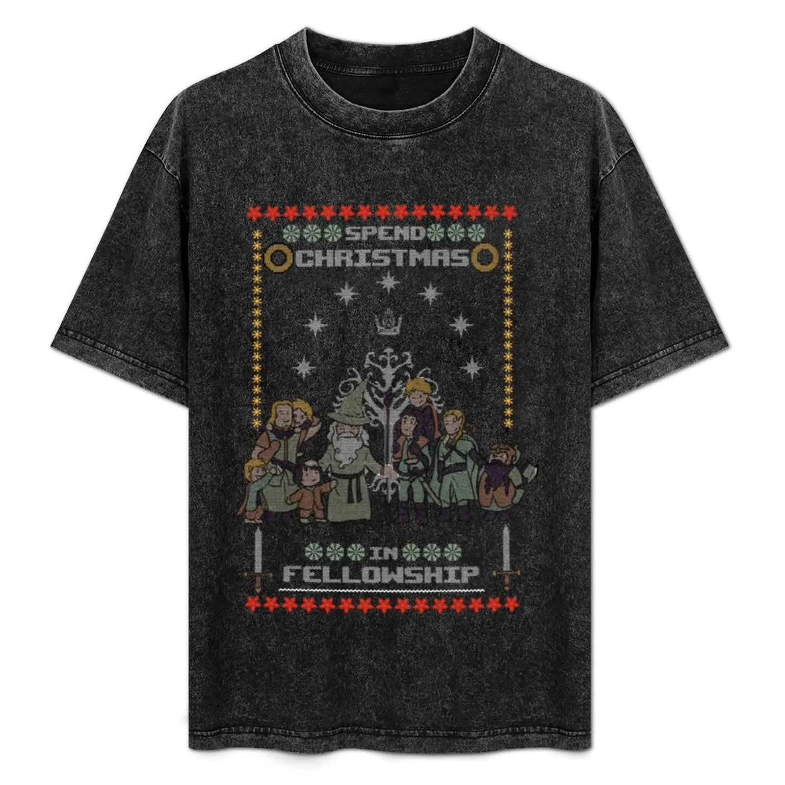 Christmas in Fellowship - Christmas T-Shirt Holiday Simple Tee Shirt