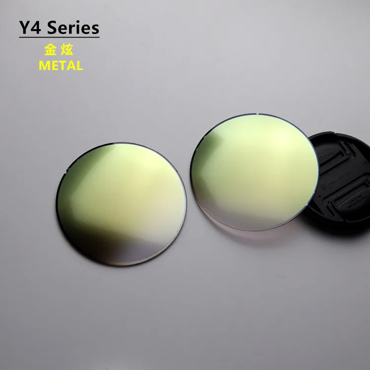 

Линзы EXIA Y4 Gradient Brown с зеркальным покрытием Flash Mirror Mist Gold, линзы для солнцезащитных очков SHMC, базовая кривизна 2