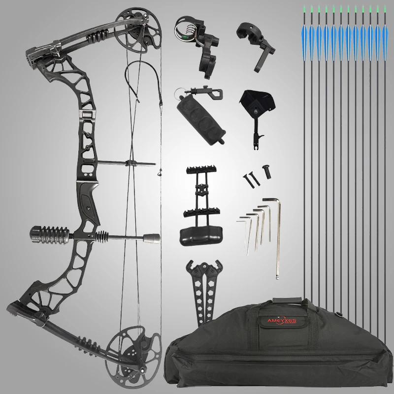

Black Hunting Shooting Bow Set Compound Bow for Human Outdoor Hunting China Archery Set