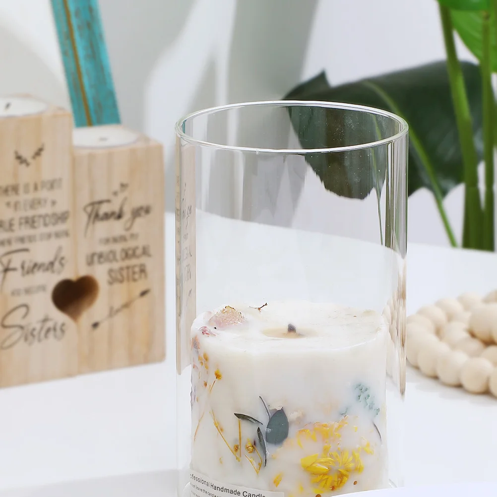 

2Pcs Clear Glass Covers Easy Operation Household Decorative Glass Dome Accessory Clear Cover Home Accessory