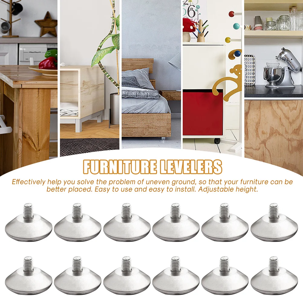 

30Pcs Adjustable Furniture Leveler Sturdy Anti Vibration Table Leg Levelers Durable Adjustable Furniture Leveler