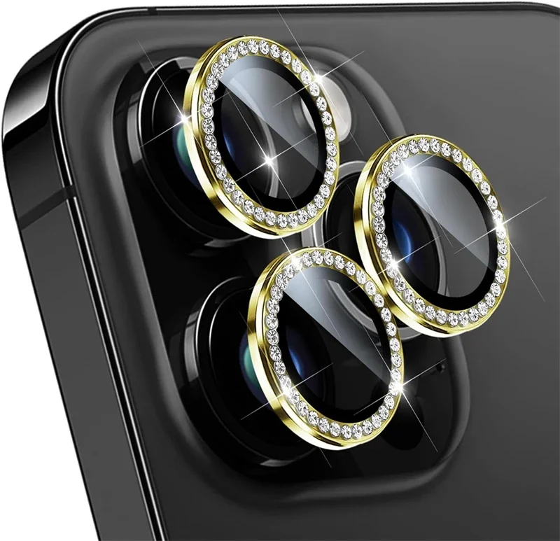 Luxury Bling Diamond Metal Glass Camera Lens Protector