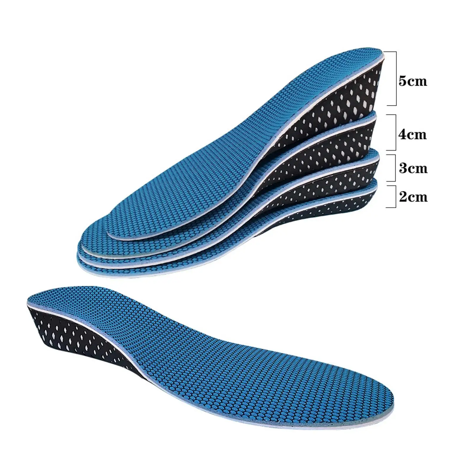 Men Women Height Increase Insoles Heightening Insole Shoe Inserts Taller