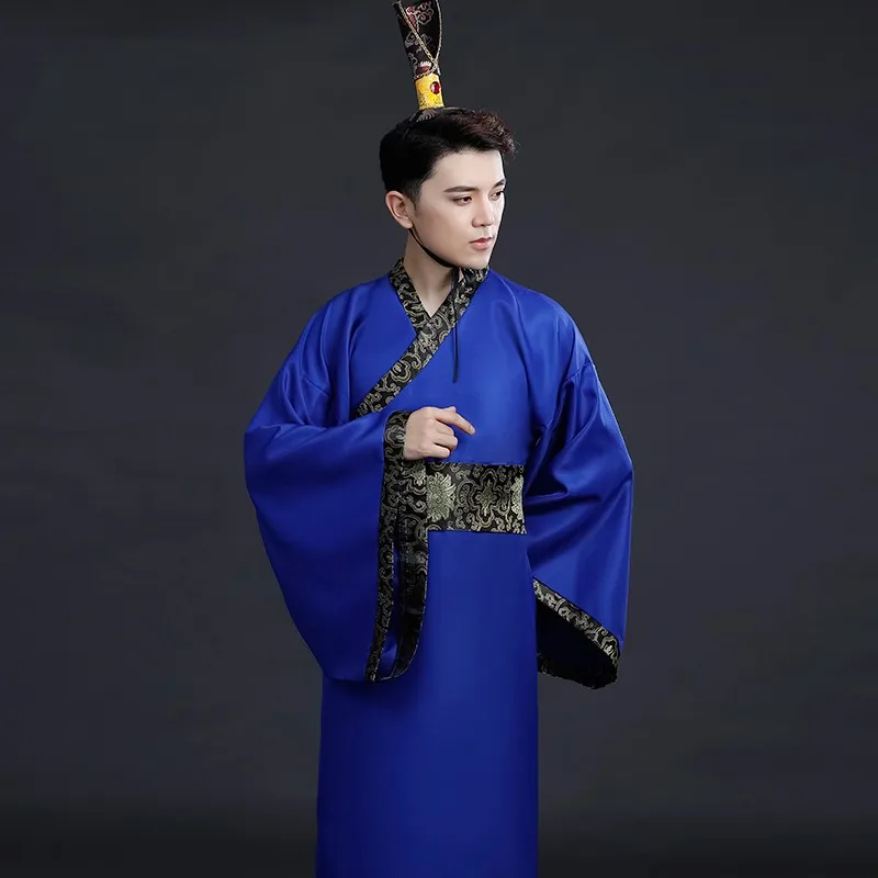 Hanfu Boy Man Han Tang Qin-traje de actuación oficial de los imperios, traje chino tradicional para estudiantes de escenario, Cosplay