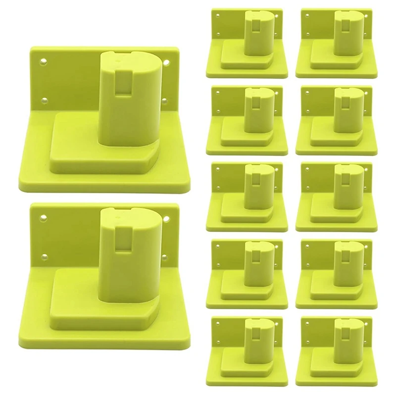 12Pcs Tool Mount Holder For Ryobi 18V One+ P102 P103 P104 P105 P107 P108 P109 Tool Battery Dock Holder Power Tool Hanger Durable