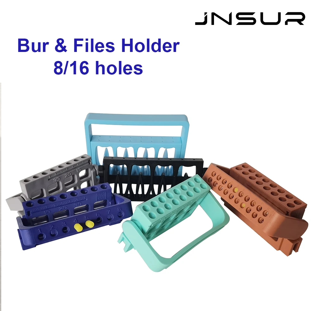 

Держатель стоматологических эндодонтических файлов JNSUR, 8/16 отверстий, стоматологическая эндодонтическая дрель, подставка для файлов корневых каналов, блок-органайзер, стерилизация