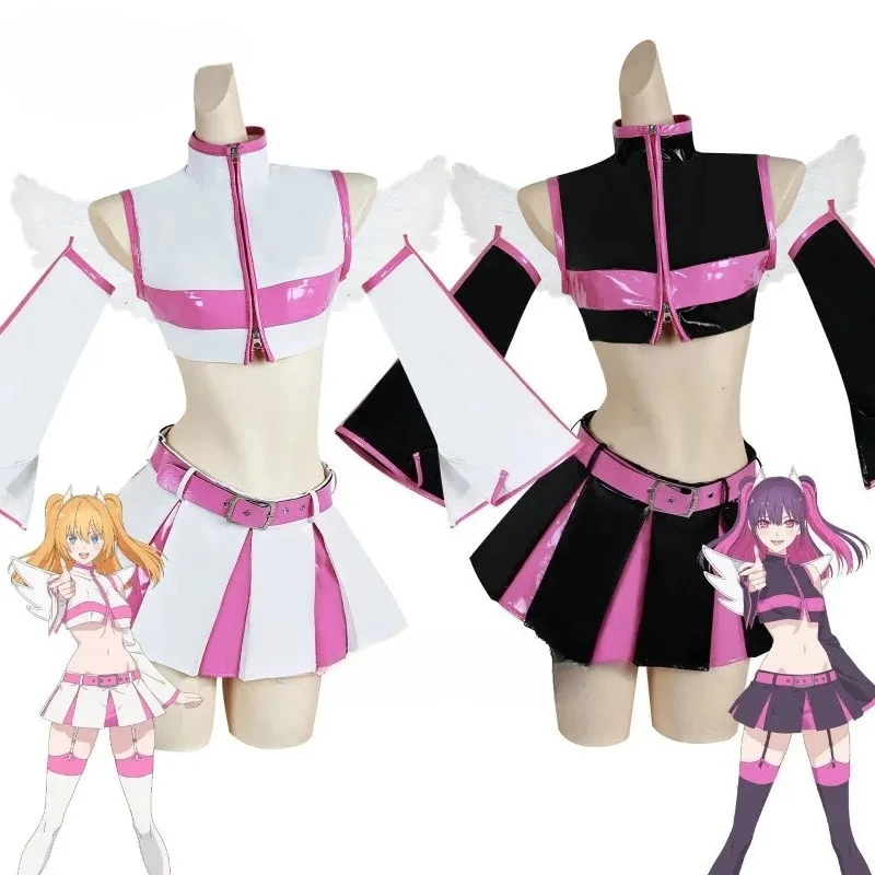 XT8Anime 2,5 seducción dimensional Lilysa Amano Liliel Miriella Cosplay disfraz peluca uniforme falda alas fiesta de Halloween WomXT6 @!