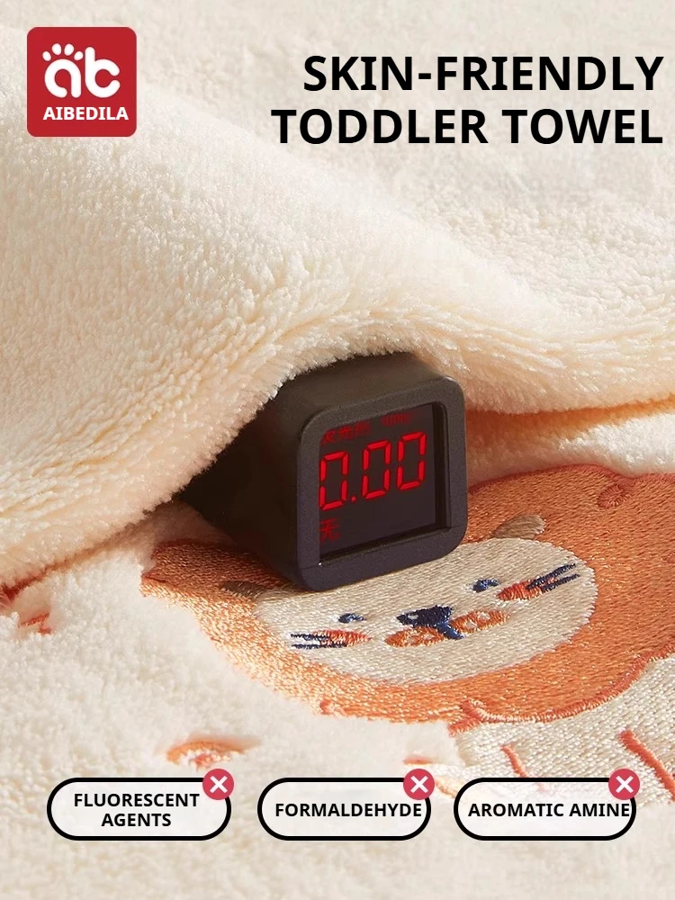 AIBEDILA халат для малышей, детское коралловое бархатное банное полотенце с вышивкой, мягкие, приятные для кожи впитывающие полотенца, детское купание
