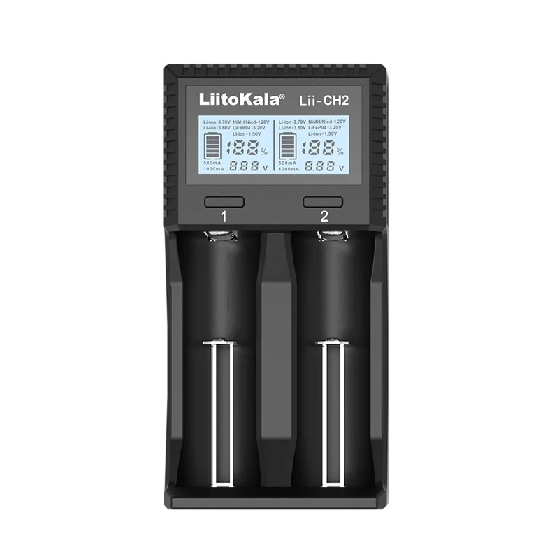 3 szt. Akumulator litowy inteligentna ładowarka Lii-CH2 1.5V LiitoKala dla 3.2V 3.7V 18650 21700 26650 26700 18350 5 v2a