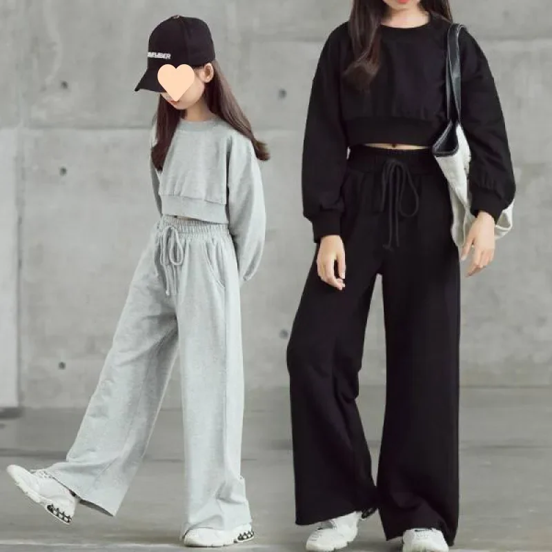 

2025 Spring and Autumn Girls Sweater and Pants 2Pcs Sets College Tracksuit Kids Outfits Children Clothes Set for Girls 3-13Y