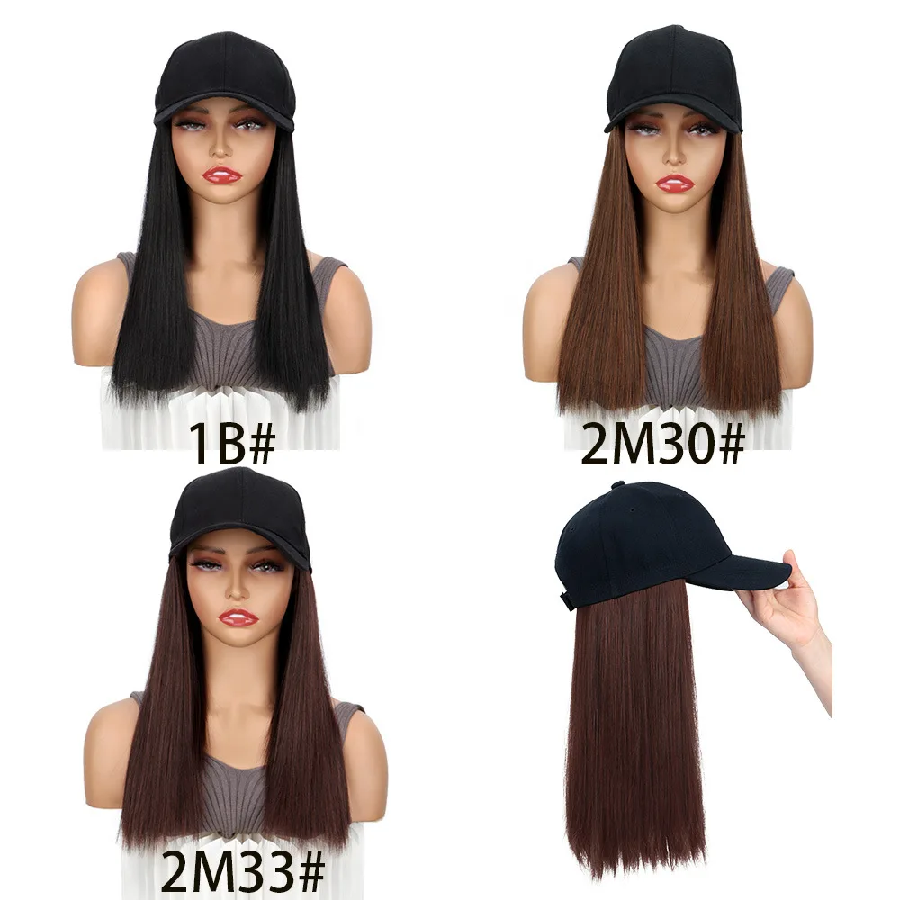 synthetic-straight-baseball-cap-wig-bob-cut-clavicle-length-bobo-headpiece-for-daily-costume-party-cosplay-adjustable-hairpiece