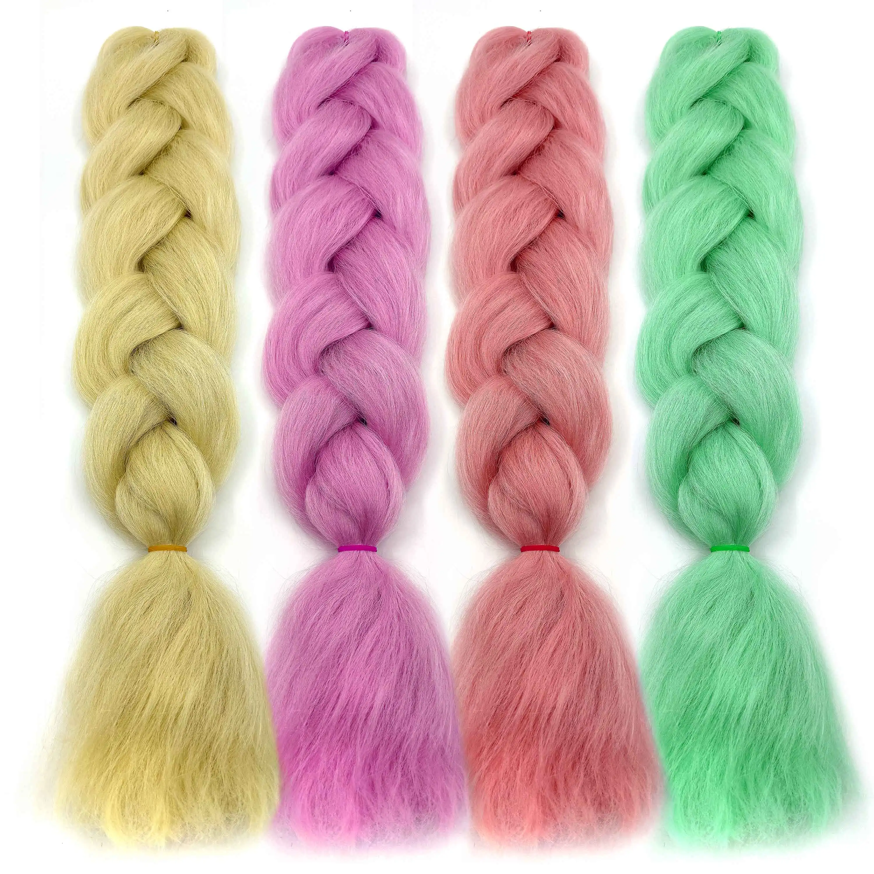 

Wigundle Box Jumbo Kanekalon Braiding Hair Pre Stretched Synthetic Crochet Hair Braids Hair Extensions Accessories For Girls