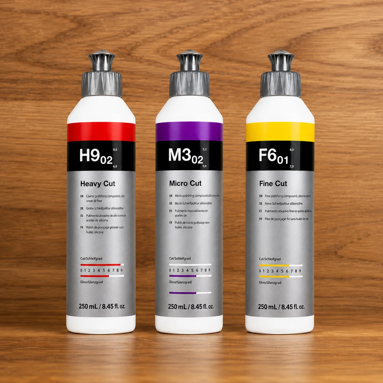 CAR  Compound Polish Combo 250ml | Heavy Fine Micro Cut | 3 Bottles