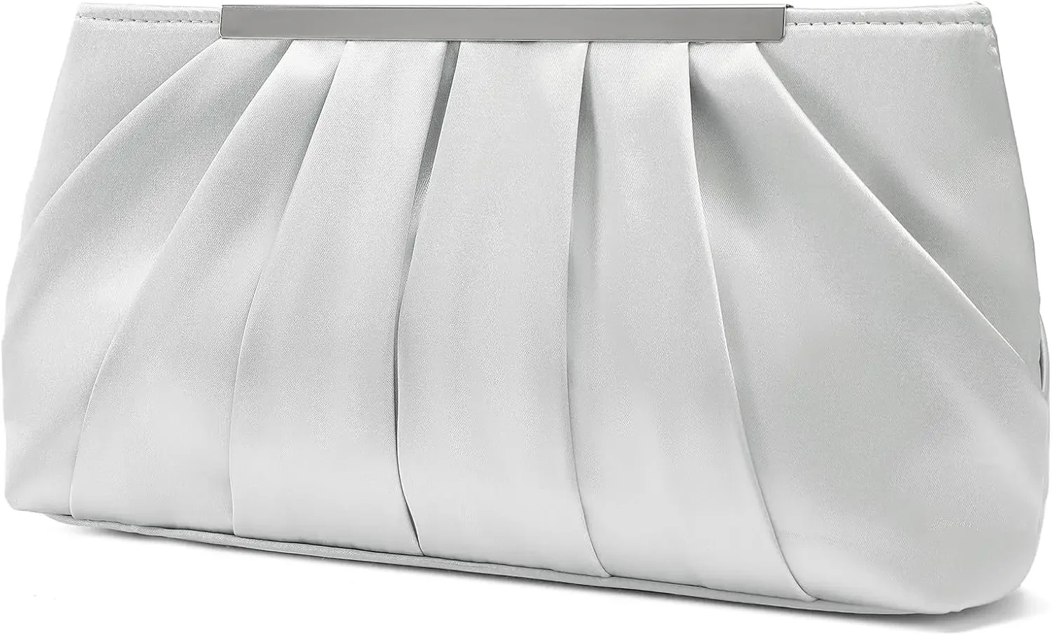 Clutch Purses for Women Evening Bag Elegant Pleated Satin Formal Handbag Simple Classy Purse