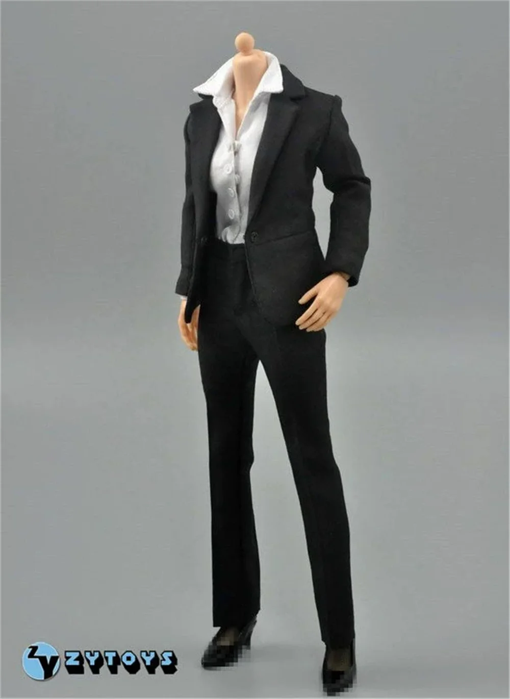 1/6 Figure Clothing ZYTOYS Women's Black Professional  Shirt Suit Office Uniform  for 12inch Collectible Action Figure Model