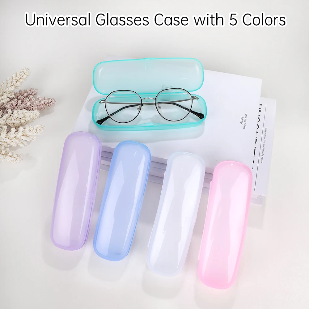 Portable Flip-up Lens Glasses Case Plastic Clear Sunglasses Case Simple Shell Case Glasses Cover Protector Box Lens Container